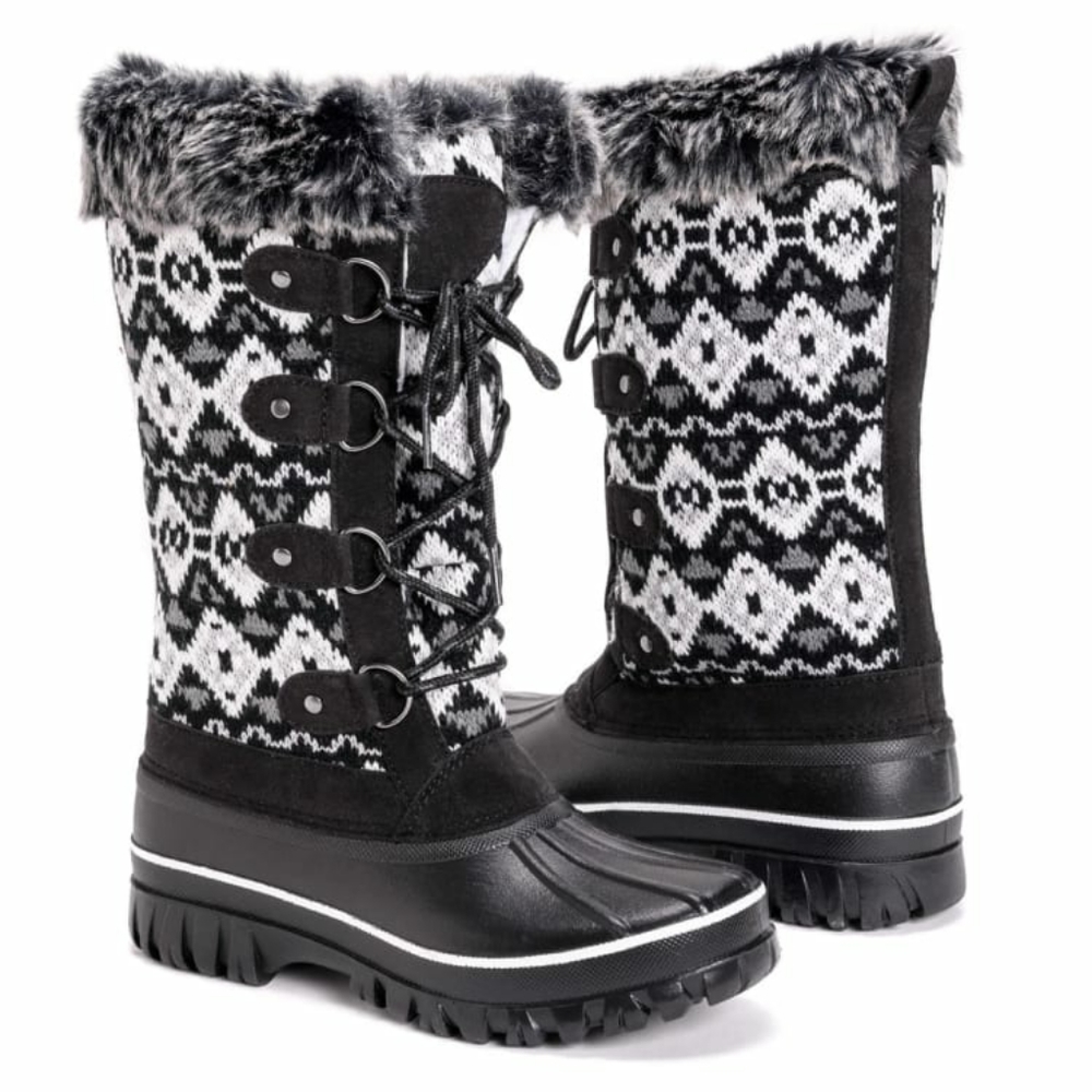 NWT MUK LUKS Alisha Tall Nordic Fur Trimmed Snow Boots - Picture 2 of 6